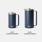 YETI Rambler 34 oz. French Press Coffee Maker, Cape Taupe