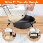 Sourdough Silicone Bread Sling - Non-Stick & Easy Clean Silicone Bread Mat for Dutch Oven. Reusable With Extra Long Handles Silicone Bread baking Supplies tools accessories (Gray 2) - view 2