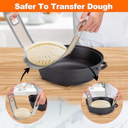 Sourdough Silicone Bread Sling - Non-Stick & Easy Clean Silicone Bread Mat for Dutch Oven. Reusable With Extra Long Handles Silicone Bread baking Supplies tools accessories (Gray 2) - view 2