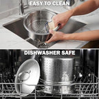 12 Quart Pasta Pot Set 4-Piece 18/10 (304) Stainless Steel - view 6