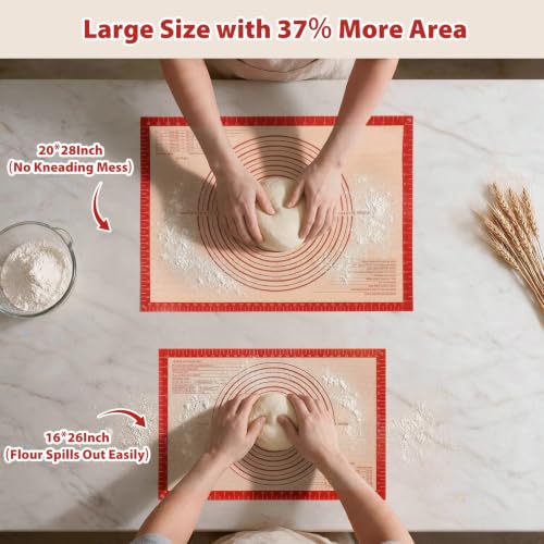 Non-slip Silicone Pastry Mat Extra Large Measurements 28''x 20'' Baking Mat - view 2