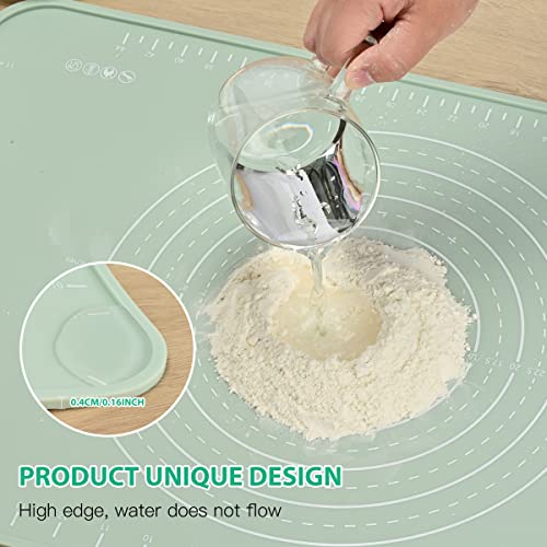 Silicone Pastry Non Stick Baking Mat 24"*16" Dough Rolling Edge Heightening - view 2