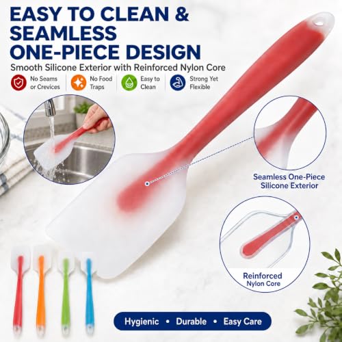 Silicone Spatula Set of 4, Heat Resistant, Food Grade - view 5