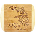 A Slice of Life Florida Engraved Map Cutting Board