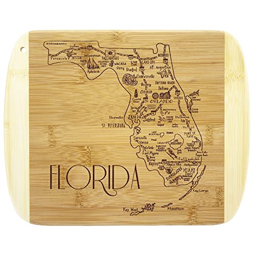 A Slice of Life Florida Engraved Map Cutting Board