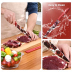 Knife Set, 12-piece Kitchen Knife Set Nonstick Coated - view 4