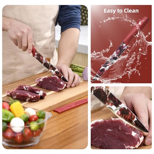 Knife Set, 12-piece Kitchen Knife Set Nonstick Coated - view 4