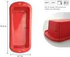 SILIVO Silicone Bread and Loaf Pans (2 Pack) - Nonstick Silicone Baking Mold for Homemade Loaf, Bread and Meatloaf - 8.9x3.7x2.5 inch