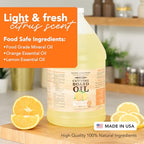 Cutting Board Oil - Food Grade Mineral Oil for Wood Cutting Board - Scented with Orange and Lemon Essential Oils - Butcher Block Conditioner - Restores All Wood - Made in USA, 1 Gallon - view 2