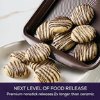 Nonstick Bakeware Set with Nonstick Cookie Sheet, Bread Pan, Bakings Pan and Cake Pans - 5 Piece, Chocolate Brown - view 4