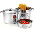 8 Quart Stainless Steel Pasta Pot with Strainer Lid 3-in-1 Pots