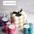 DIY 3D Candle Mold Handmade Aromatherapy Soy Wax Candle Silicone Mold Plaster Candles Mould UV Epoxy Resin Soap Molds (1 Small Cavity)