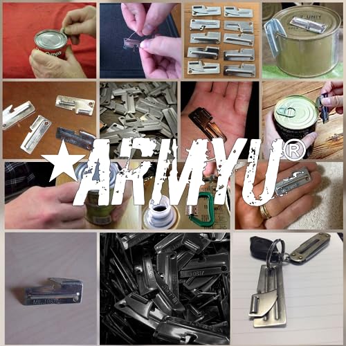 ARMYU P-38 Metal Can Openers Steel Army Style P38 Mil-J-0837 Compact Travel Size, Silver (500 Pack) - view 6