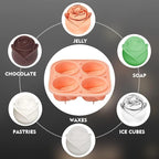 2 INCH Fun Shapes,Rose Ice Cube Mold,Rose Gift Ice Ball Maker Mold | Silicone Ice Cube Tray,Whiskey Ice Cubes Mold,Bourbon Ice Cube Molds Slow Melting Ice for Whiskey,Cocktails&Old Fashioned