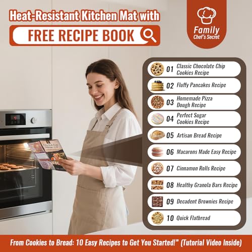 Silicone Baking Mat with 10 Recipes, Extra Thick Silicone Mats for Baking, Non Stick Pastry Mat for Rolling Dough, Silicone Macaron Baking Mat for Cookie,Bread,Pizza,Fondant Mat, Oven&Dishwasher Safe - view 3