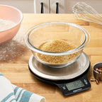 Digital Kitchen Scale with LCD Display, Tare Function, Multiple Units, Weighs up to 11 Pounds, Batteries Included, Black and Stainless Steel - view 5
