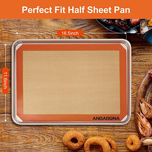 Silicone Baking Mat Sheets Set, Easy Clean &Non-Stick Food Grade Reusable Baking Mat, 2 Half Sheet Baking Mats Silicone for Oven, Macarons, Cookies and Pastry - view 4