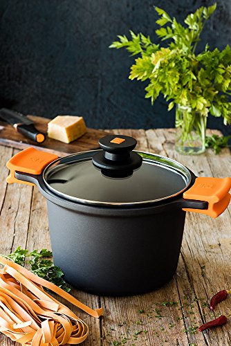 Braisogona EFFICIENT - Tall stew Pot with Glass lid and Silicon Handles, 28 cm - view 6