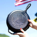 Cast Iron Skillet with American Flag Design, 10.25 Inches - view 2