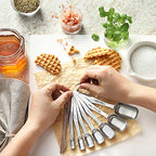 Stainless Steel Measuring Cups and Spoons Set of 20 w/Leveler - view 4