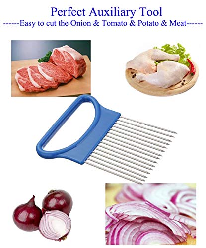 Crinkle Cut Knife set, 1 Fork Slicing Helper 3 Stainless Steel Crinkle Cutter, Fruit And Vegetable Wavy Chopper Knife, Potato Cutter Onion Cutter Fren - view 4