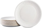 Bluetable 9 Inch Paper Plates Bulk – 1200 Count - Uncoated White 9” Dinner Plate Pizza Plate Decorative Craft Paper Plates Disposable Plates [1200 Pack/Case]