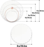 qiqee 8 Inch White Wave Cake Boards Round 15-Packs Circles Rounds Base Food-Grade Cardboard Wave Cake Plate（Thinner But Stronger）