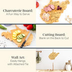 Destination West Virginia State Shaped Cutting Board - view 2