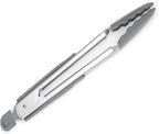 Misen Kitchen Tongs - Dishwasher Safe, Heavy Duty - Precision Silicone-Tipped Grilling Tool - Heat Resistant, Nonstick Safe - Perfect for Serving and Air Frying- 13 Inch | Gray