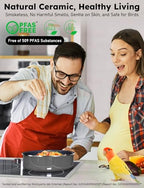 Pro Ceramic Pots and Pans Set & 2026 Upgraded Hybrid 3-Ply Stainless Steel Frypan, 2X Non Stick, High Heat Sear, PFAS PTFE PFOA Free Non Toxic Induction Cookware,Removable Handle,Oven Safe,12PC - view 6