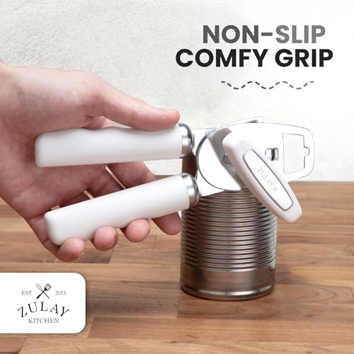 Manual Can Opener Heavy Duty Patented Stainless Steel, White - view 5