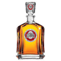 Ohio State Capitol Decanter | 24 OZ Whiskey Decanter for Liquor with Airtight Stopper | Expertly Crafted Pewter Glass Clear