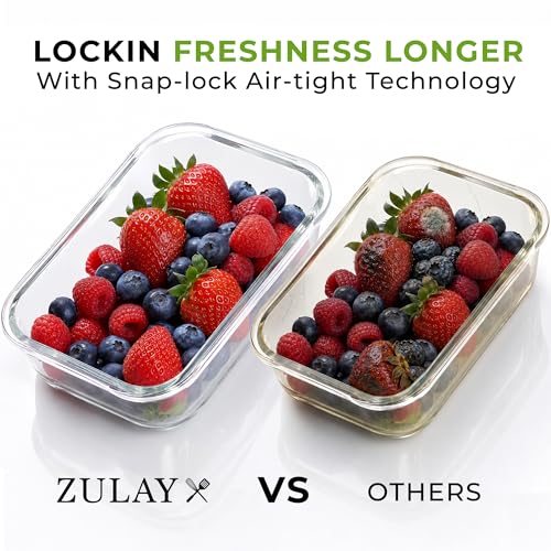 Glass Storage Containers with Lids, Premium BPA Free 36oz - view 5