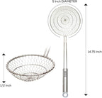 Helen’s Asian Kitchen Spider Strainer, All Stainless Steel, 5-Inch Strainer Basket With 10.25-Inch Handle
