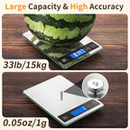 Food Scale, 33lb Kitchen Scale with 1g Precision, USB-C Rechargeable - view 2