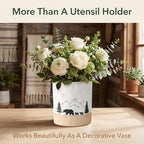 Ceramic Utensil Holder Nature Bear Design for Countertop utensil Crock - view 5