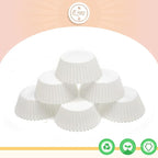 qiqee 600 Count Large Size Cupcake Liners White Muffin Liners Food Grade Jumbo Baking Cups Paper No Smells（Large Size）