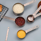 Copper Measuring Cups and Spoons Set 13, Stainless Steel Measuring Cups and Spoons Set for Baking and Kitchen, Metal Metric & US Measuring Set - view 7