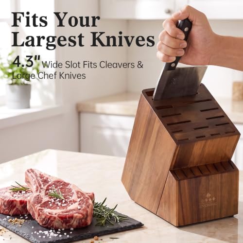 Knife Block without Knives, 25 Slots Large Knife Holder - view 3