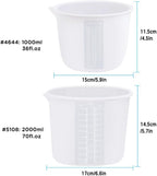 Extra Large Silicone Measuring Bowl Set for Epoxy Resin 2000ml/70fl.oz(9 Cups) & 1000ml/36fl.oz