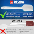 DI ORO Silicone Spatula Set - 600F Heat Resistant, 5-Pc Stone - view 2