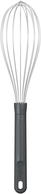 Zyliss Balloon Whisk - Sustainable Wheatstraw Handle Wire Head Whisk - Nonstick Heat-Resistant Cooking Tool for Whisking, Beating, & Mixing Cookware - Easy to Use - 11.8" x 2.5" - Beluga Grey - Large