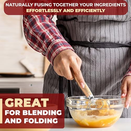 Premium Danish Dough Whisk - Dutch Whisk with Stainless Steel Ring - Danish Whisk for Bread, Pastry or Pizza Dough, 13-inch 1-PACK - view 3