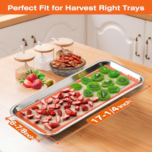 5 pcs Silicone Baking Mats For Harvest Right Freeze Dryer Medium Size Trays (Orange, M - Medium) - view 6