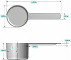 50 mL (50 CC | 1.69 Oz.) Long Handle Scoop for Measuring Coffee, Pet Food, Grains, Protein, Spices and Other Dry Goods (Pack of 5)