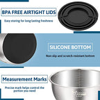 Mixing Bowls with Lids Set, Stainless Steel Mixing Bowls Set of 5 - view 2