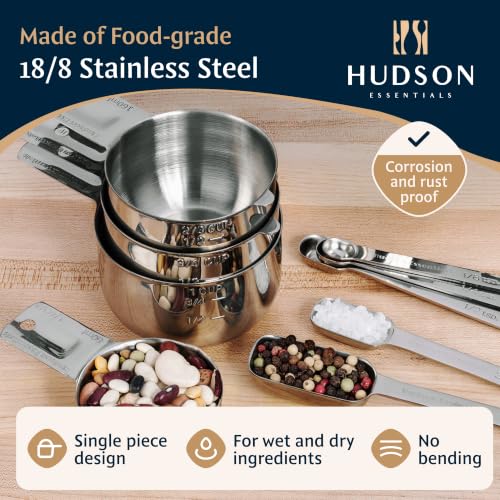 Stainless Steel Measuring Cups and Spoons Set (15 Piece Set) - view 2
