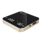 Rechargeable Mini Coffee Scale with Timer, Maestri House Espresso Scale, 2kg/0.1g Accurate Scale for Espresso and Pour-Over Coffee, Portable Digital Kitchen Scale with Automatic Timing(Black&Glod)