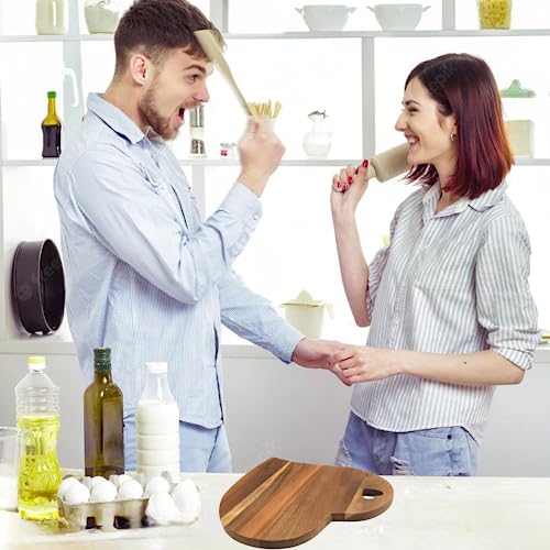Heart Shaped Charcuterie Board - Heart Charcuterie Board Chautierre Board Brisket Cutting Board Charcuterie Meat And Cheese Platter Unique Cheese Board Wooden Cutting Board Cool Cutting (Acacia Wood) - view 6