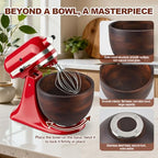 Premium Wood Mixing Bowl for K45 KSM150, 4.5&5 Qt Tilt-Head Models - view 5
